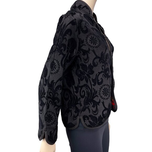 VINTAGE‎ 70’s Incredible Reversible Floral Velvet Tapisserie Jacket Whimsigoth - Picture 6 of 10